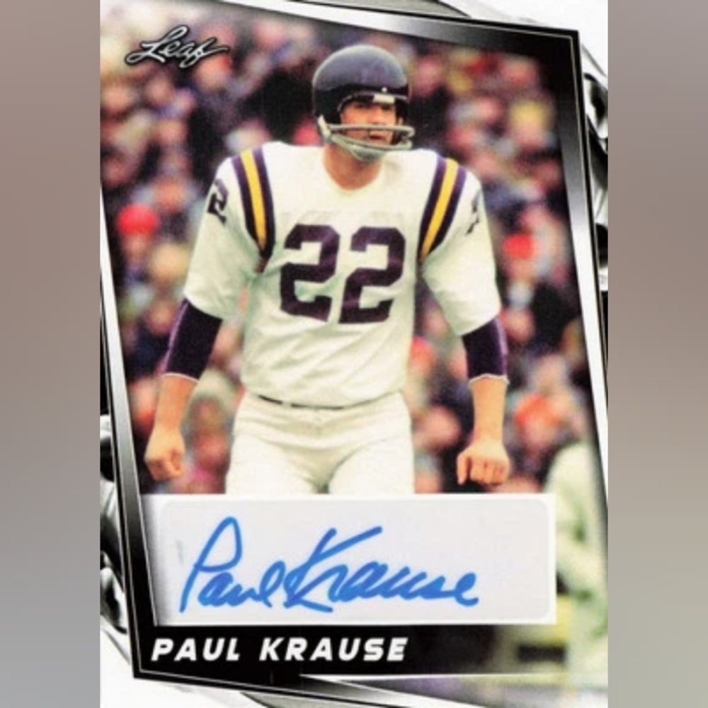 2024 Leaf #BA-PK1 Paul Krause Autograph Vikings Card